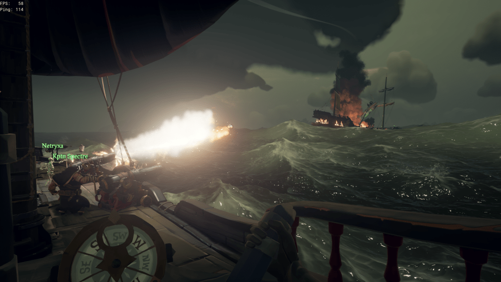 Bataille navale dans Sea of Thieves