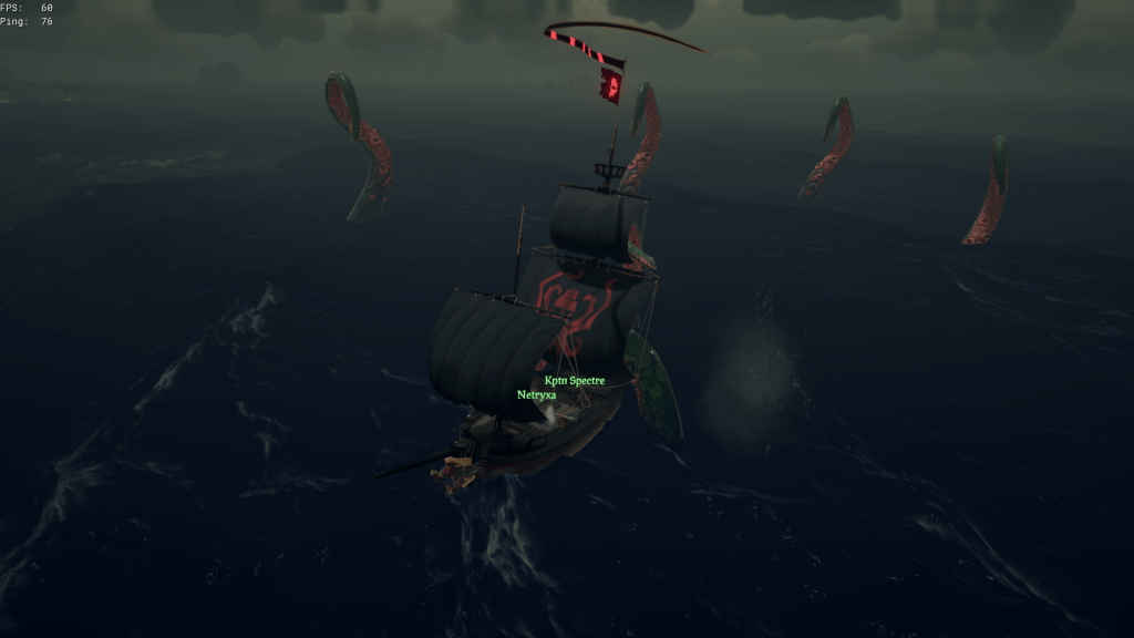 Le kraken dans Sea of Thieves