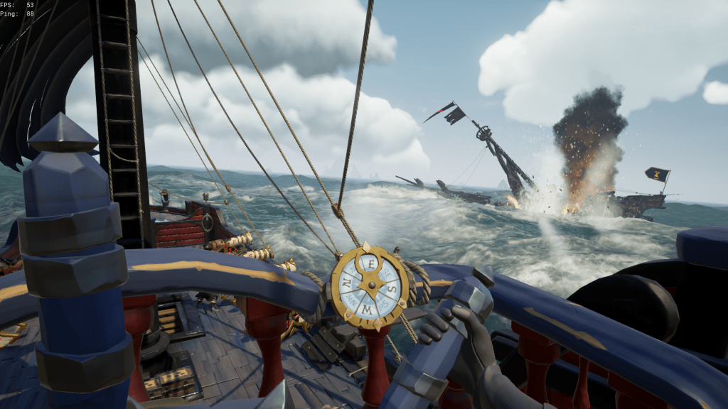 Toucher-couler dans Sea of Thieves