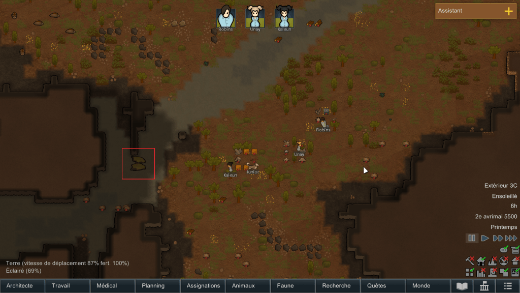 Des débris de vaisseaux dans Rimworld