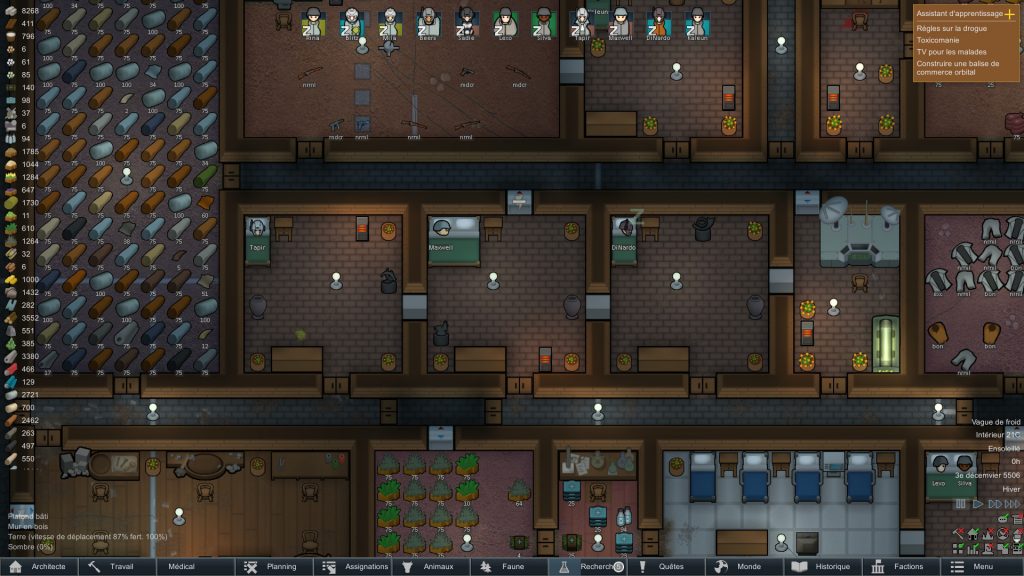 Le système de ventilation dans Rimworld