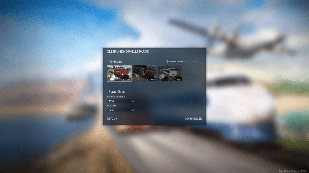 Début de partie de Transport Fever 2