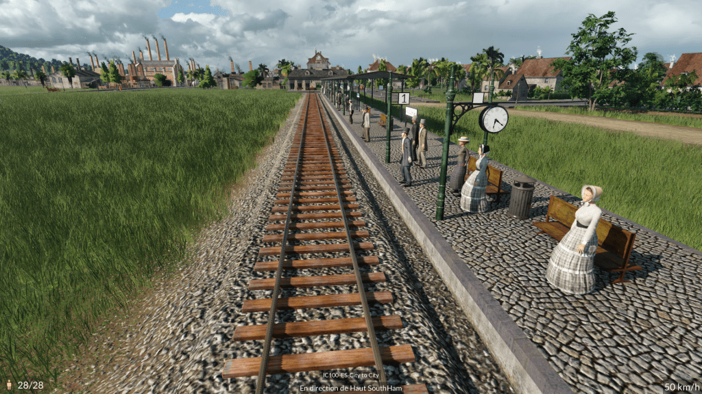 Un quai de gare dans Transport Fever 2