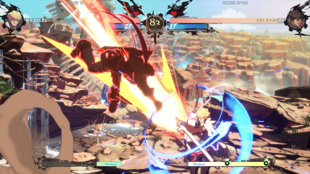 Frappe haute de Sol sur Ky dans Guilty Gear Strive