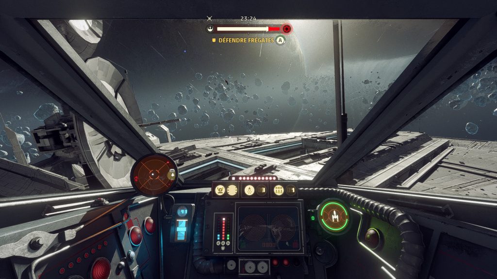 Vue de cockpit dans Star Wars Squadrons