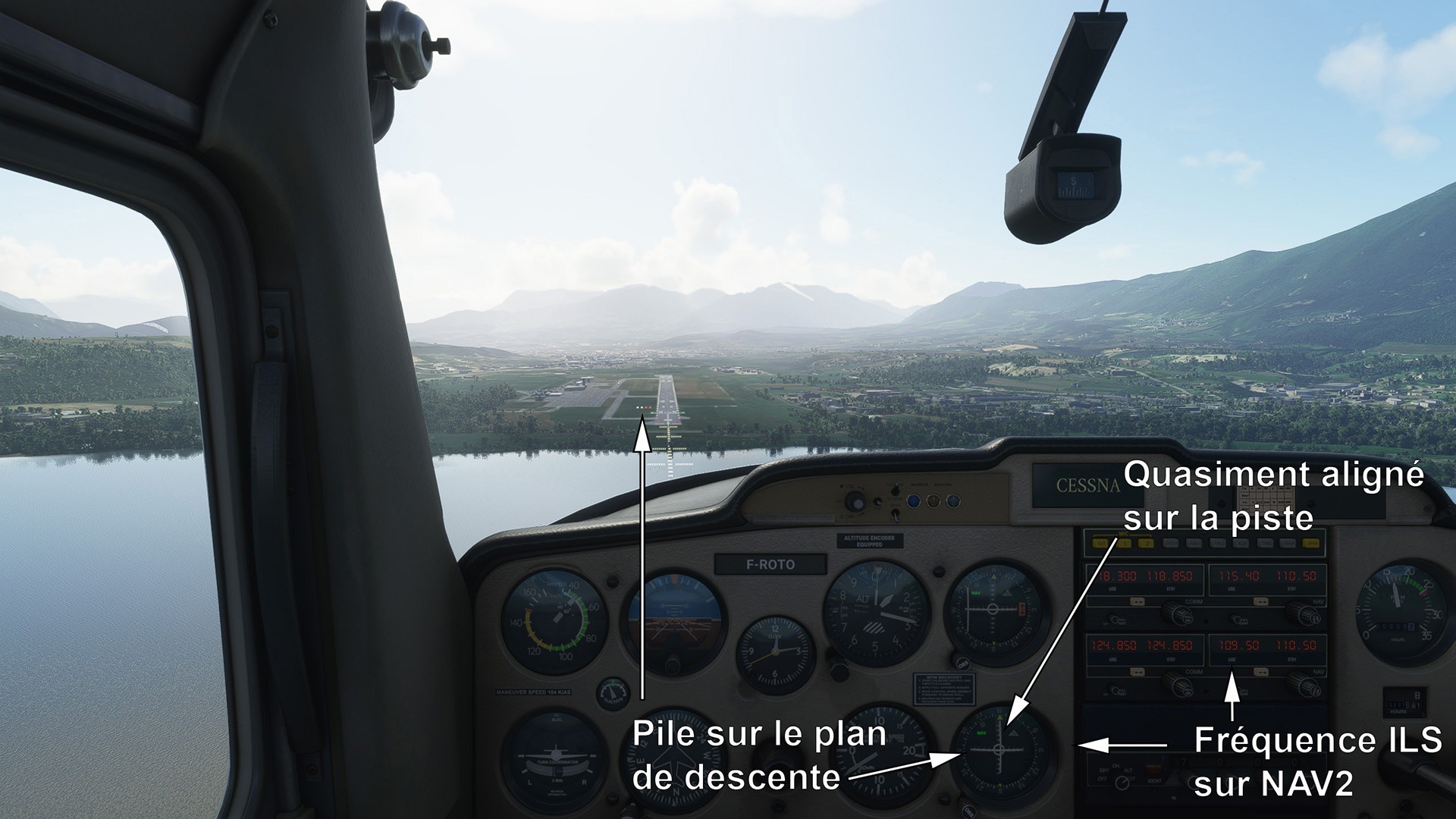Approche ILS dans Microsoft Flight Simulator