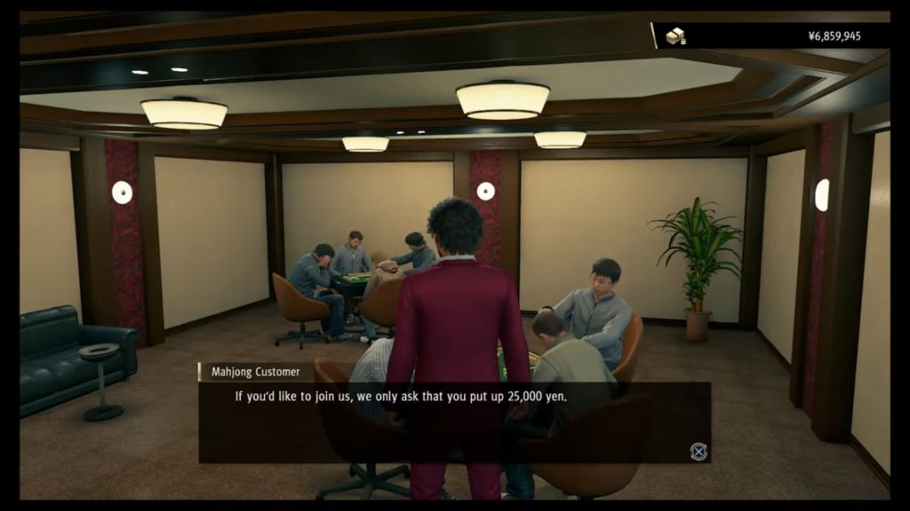 Un tripot de Mahjong dans Yakuza