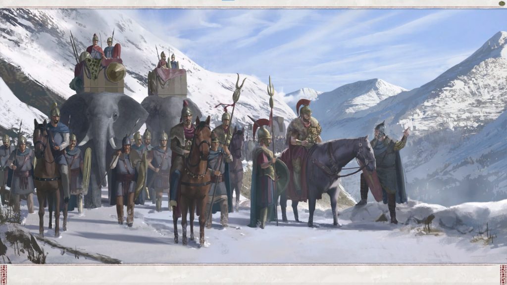 une armée romaine en montagne