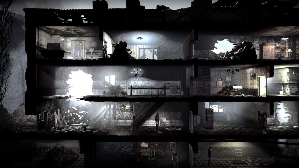 L'abri au début de This War of Mine