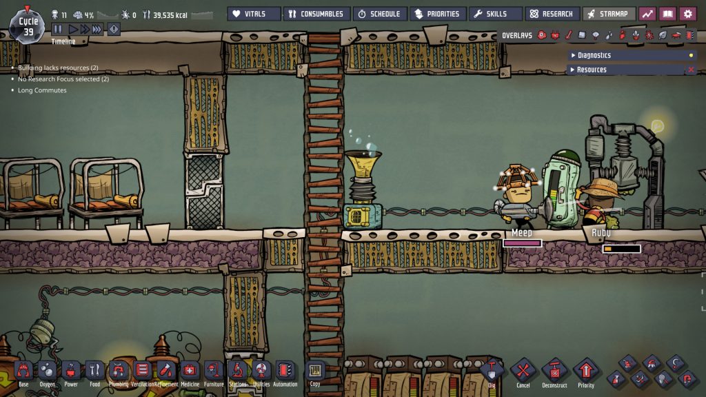 Oxygen Not Included : génération d'oxygène