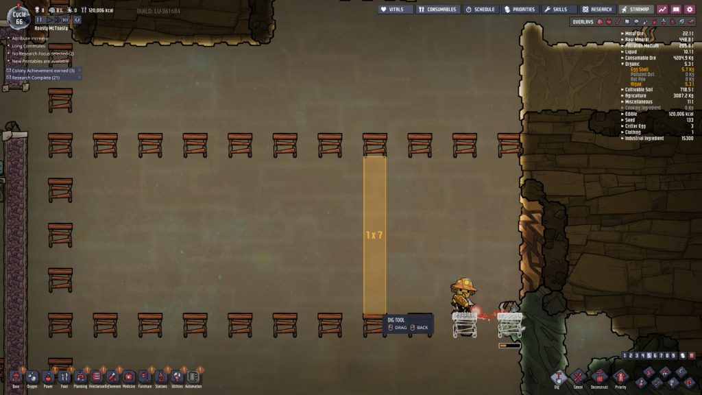 Oxygen Not Included : Schéma pour positionner ses blocs