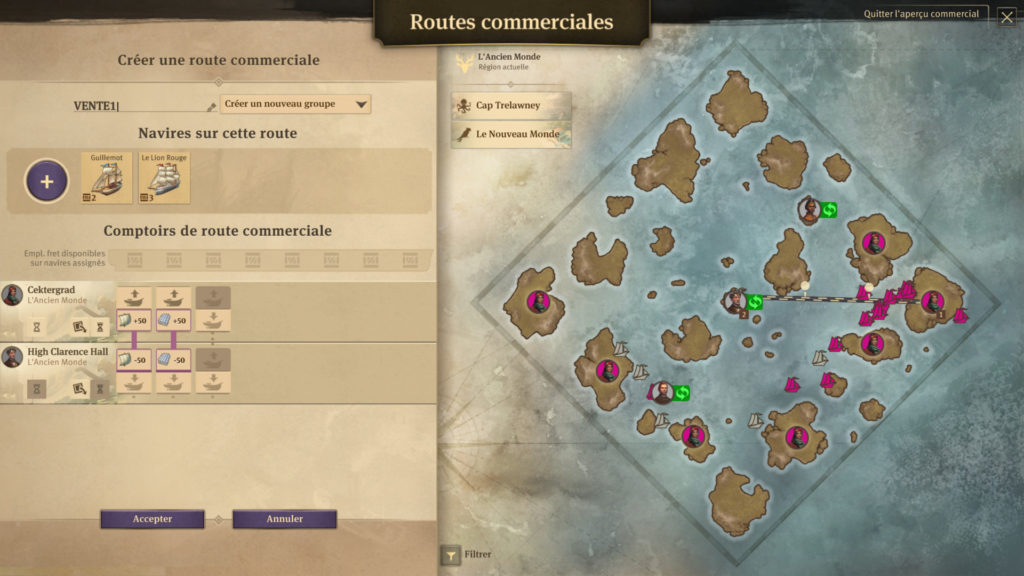 Route commerciale de vente 